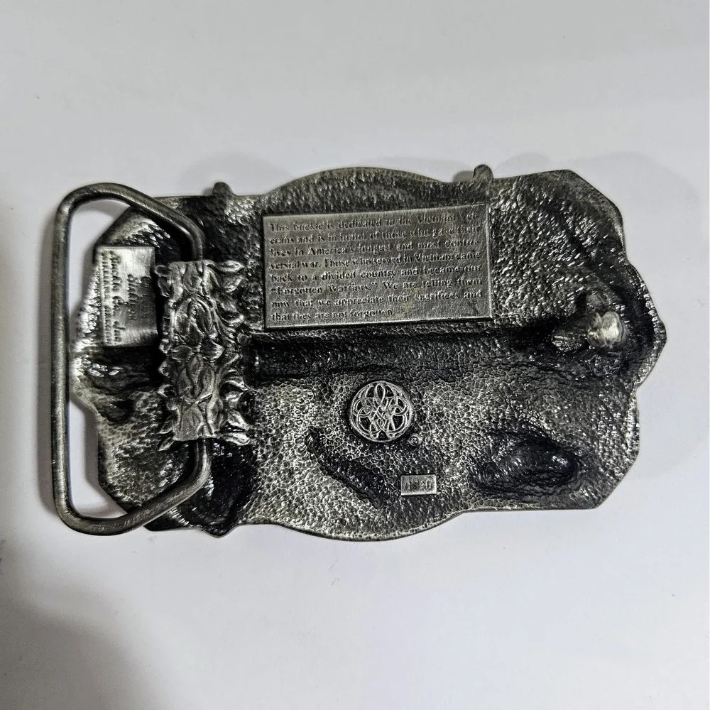 Vietnam Veteran The Forgotten Warrior Belt Buckle Vintage‎ 80s